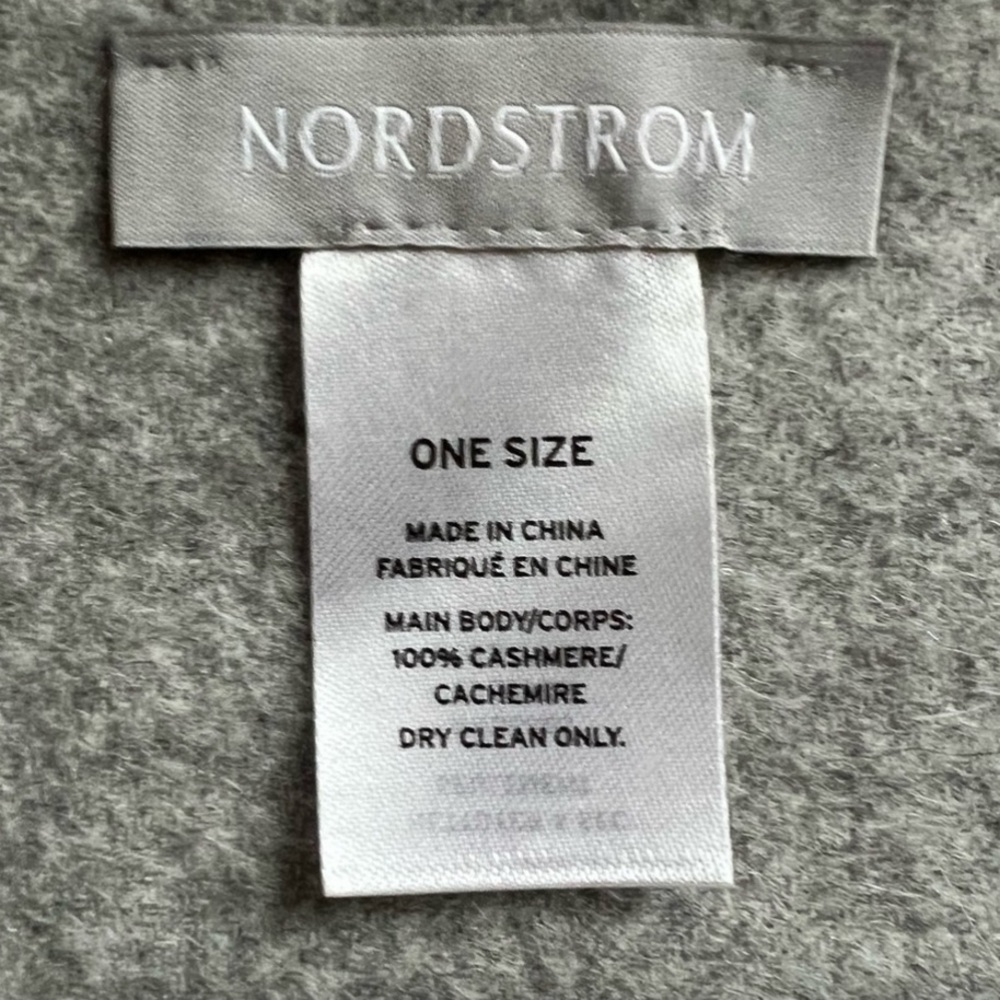 Nordstrom Gray Cashmere Scarf - Picture 3 of 3